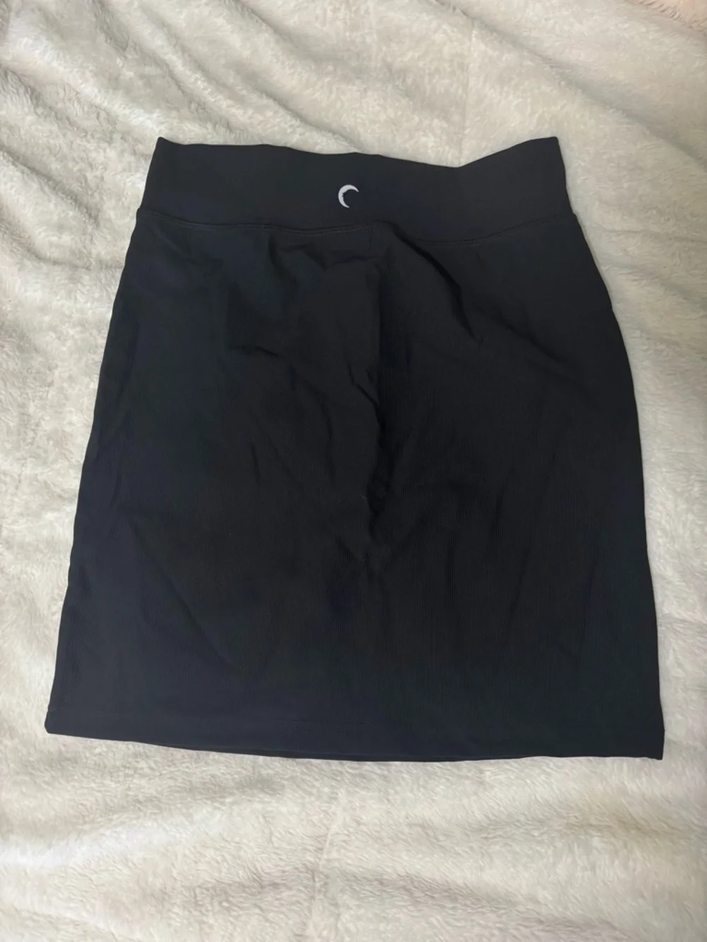 ZYIA Black Reve High-Waist Ponte Pencil A-Line Active Office Flex Skirt